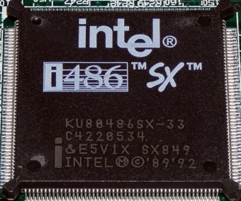 Intel i486 SX 33 MHz CPU (KU80486SX-33) sSpec: SX849, 1992